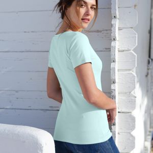 Blancheporte Jednobarevné tričko s krátkými rukávy zelená mořská 46/48