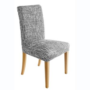 Blancheporte Potah na židli v grafickém designu šedá sedák+opěradlo