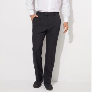 Blancheporte Kalhoty s vysokým pasem, bez záševků, polyvlna antracitová 60