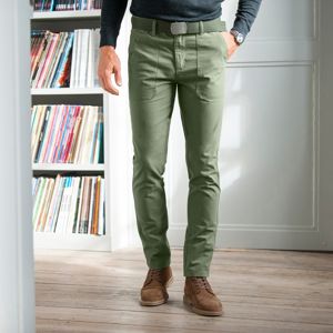 Blancheporte Chino kalhoty v pracovním stylu olivová 52
