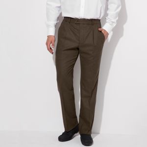Blancheporte Kalhoty s vysokým pasem, bez záševků, polyvlna oříšková 46