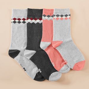 Blancheporte Dámské ponožky, sada 2 párů růžová/šedá 39/42
