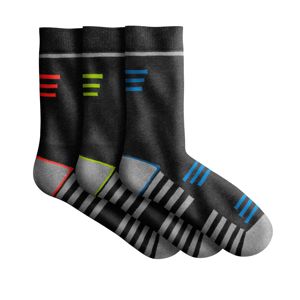 Blancheporte Sportovní ponožky, sada 3 párů černá 39/42