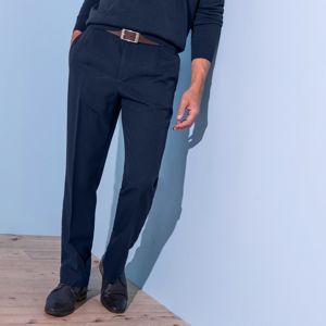 Blancheporte Kalhoty s pružným pasem, bez záševků, polyester námořnická modrá 44