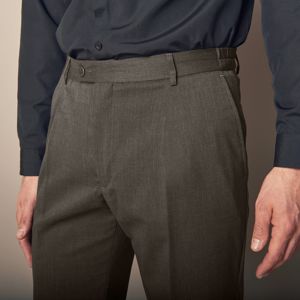 Blancheporte Kalhoty s vysokým pasem, bez záševků, polyvlna bronzová 48
