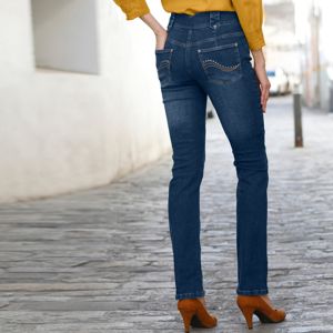 Blancheporte Rovné džíny s vysokým pasem, vysoká postava tmavě modrá 52