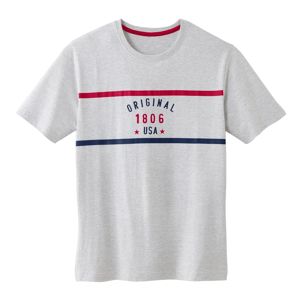Blancheporte Pyžamové tričko s krátkými rukávy, polybavlna šedý melír 137/146 (4XL)