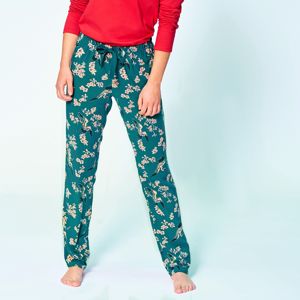 Blancheporte Pyžamové kalhoty s japonským vzorem smaragdová 38/40