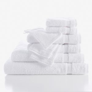 Blancheporte Koupelnové froté zn. Colombine,  luxusní kvalita 540g/m2 bílá 2 ručníky 50x100cm