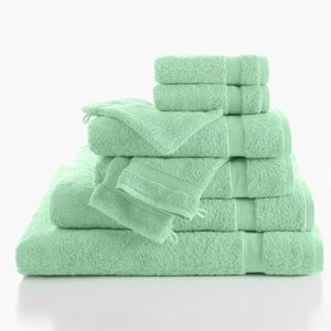 Blancheporte Koupelnové froté zn. Colombine,  luxusní kvalita 540g/m2 zelenkavá 2 ručníky 50x100cm