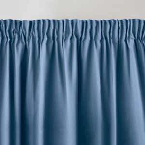 Blancheporte Jednobarevný závěs z plátna bachette, zakončení tunýlkem modrá 135x260 cm