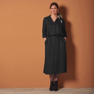 Blancheporte Košilové jednobarevné šaty, černé černá 48