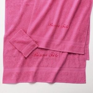 Blancheporte Froté sada fuchsie ručník 50x100cm+žínka