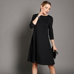 Blancheporte Rozšířené jednobarevné šaty černá 52