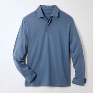 Blancheporte Polo tričko s dlouhými rukávy, certifikát Öko-Tex modrá 107/116