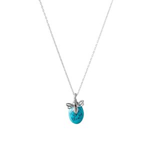 Blancheporte Stříbrný náhrdelník s tyrkysovým kamínkem "včela" tyrkysová náhrdelník