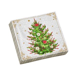 Blancheporte Papírové ubrousky s potiskem vánočního stromu, sada 20 ks jedlička 20 ks