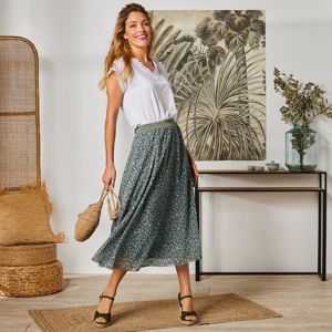 Blancheporte Dlouhá rozšířená sukně s minimalistickým designem bronzová 52