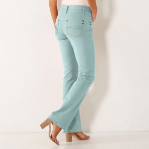 Blancheporte Strečové barevné bootcut džíny světle tyrkysová 50