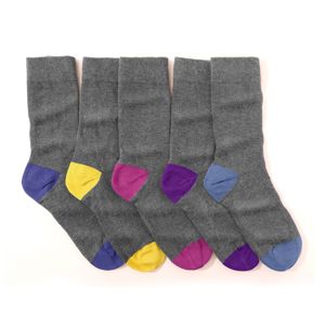Blancheporte Originální ponožky, sada 5 párů šedý melír 39/42