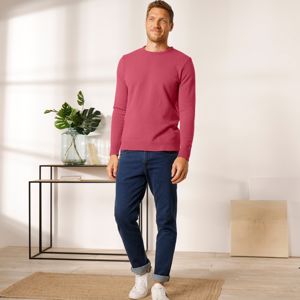 Blancheporte Jednobarevný pulovr s kulatým výstřihem starorůžová 97/106 (L)