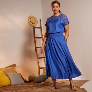 Blancheporte Dlouhá vzdušná sukně modrá 44