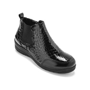 Blancheporte Kotníkové boty z lakované kůže, černé černá 37