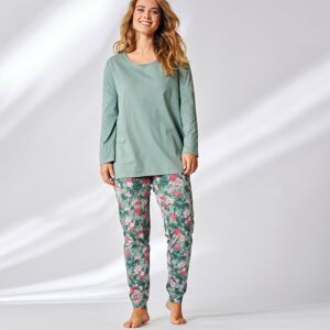 Blancheporte Pyžamo s potiskem květin a batikou zelenkavá 58