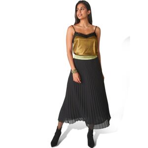 Blancheporte Plisovaná sukně se zlatým pasem černá 42