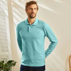 Blancheporte Jednobarevné polo tričko s dlouhými rukávy mořská zelená 127/136 (3XL)