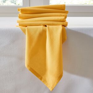 Blancheporte Sada 6 jednobarevných textilních ubrousků žlutá 6 ks 45x45cm