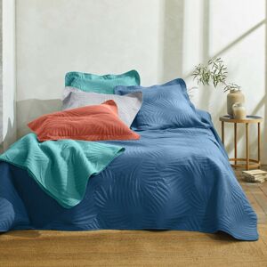 Blancheporte Prošívaný přehoz na postel s optickým efektem "listů" modrošedá povlak na polštář 65x65cm