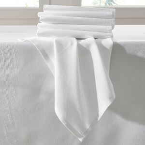 Blancheporte Sada 6 jednobarevných textilních ubrousků bílá 6 ks 45x45cm
