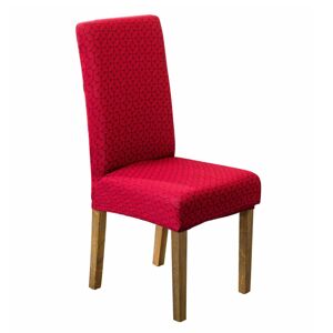 Blancheporte Potah na židli z extra pružného mikrovlákna, geometrický motiv bordó sedák+opěradlo