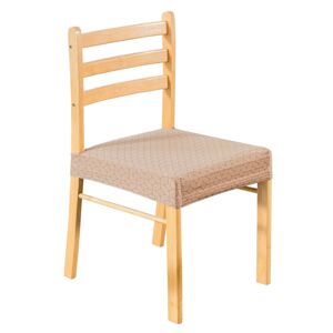 Blancheporte Potah na sedák židle z extra pružného mikrovlákna, geometrický motiv béžová sedák