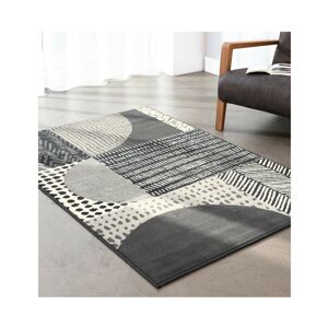 Blancheporte Dekorativní koberec s geometrickým vzorem tmavě šedá 60x110cm