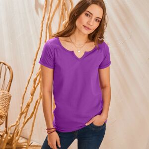 Blancheporte Jednobarevné tuniské tričko, bio bavlny šeříková 50