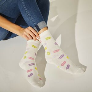 Blancheporte Sada 3 párů ponožek s originálním vzorem girly režná 39/42