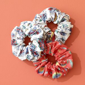 Blancheporte Sada 3 látkových gumiček s potiskem květin Indian Summer, eco-friendly vícebarevná