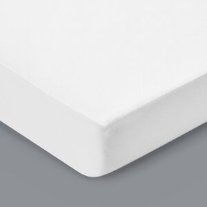 Blancheporte Meltonová nepropustná ochrana matrace z recyklované bavlny, hloubka rohů 29 cm bílá 90x190cm