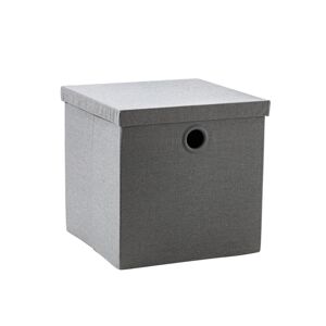 Blancheporte Jednobarevný skládací úložný box s víkem šedá 30x30x30cm