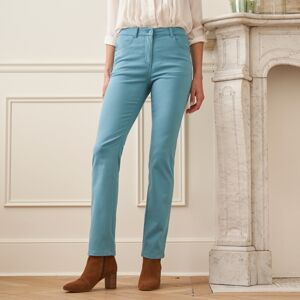 Blancheporte Rovné kalhoty z pružného tvilu modrošedá 36
