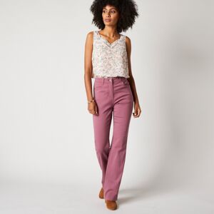 Blancheporte Bootcut kalhoty ze strečového twillu purpurová 50