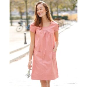 Blancheporte Rovné šaty s krátkými rukávy růžové dřevo 50