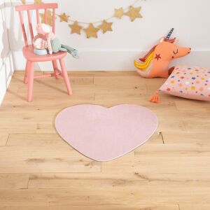 Blancheporte Protiskluzový kobereček ve tvaru srdce růžová 60x60cm