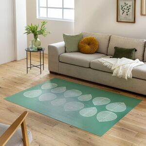 Blancheporte Vinylový koberec s motivem listů zelená 49x79cm