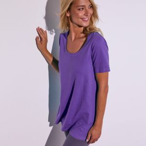 Blancheporte Jednobarevné tričko s kulatým výstřihem, eco-friendly fialová 56