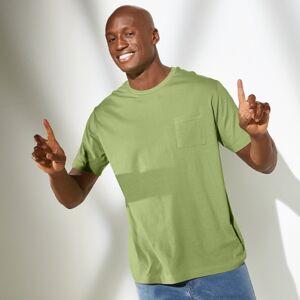 Blancheporte Jednobarevné tričko s krátkými rukávy zelená 117/126 (XXL)
