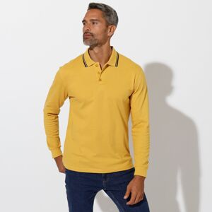 Blancheporte Polo tričko s pruhovaným límečkem s dlouhými rukávy žlutá 97/106 (L)