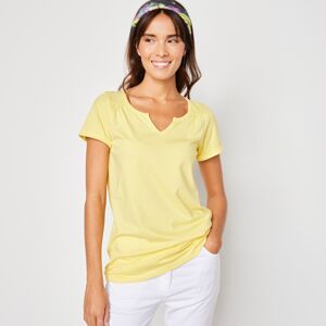 Blancheporte Jednobarevné tuniské tričko světle žlutá 50